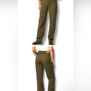 Levi's high-rise loose straight green denim cargo jeans